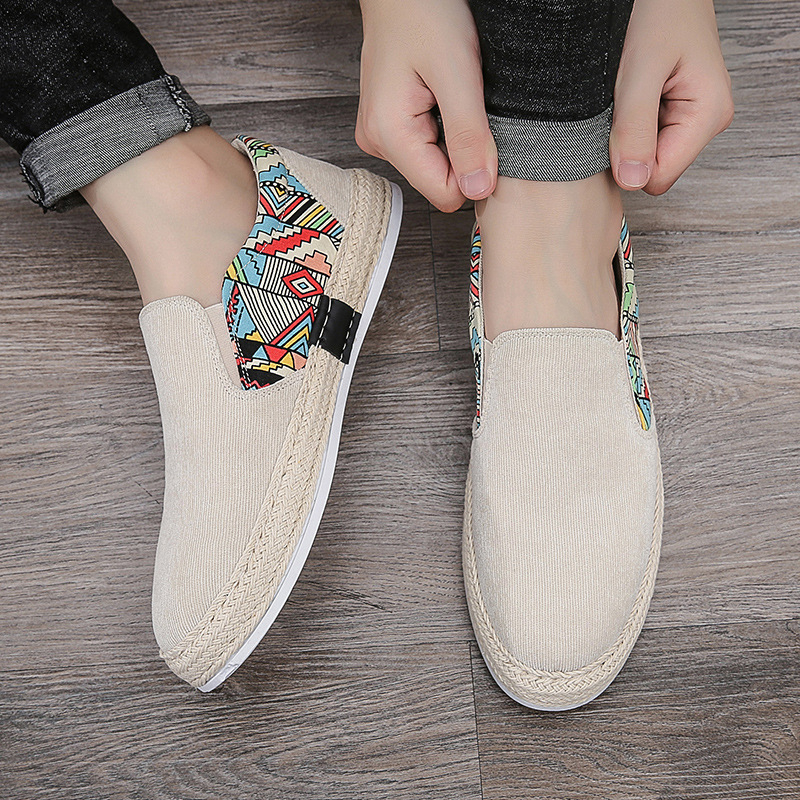 Muške casual tenisice s corduroy gornjim dijelom, niski profil, slip-on, platnene tenisice
