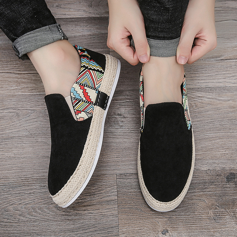 Muške casual tenisice s corduroy gornjim dijelom, niski profil, slip-on, platnene tenisice