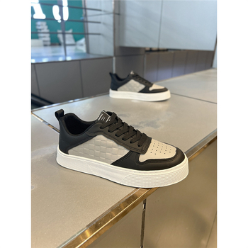 Jesenske kožne tenisice za muškarce – Panda boja, casual gradski stil, 2023 trend