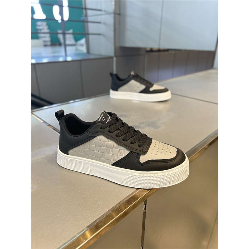 Jesenske kožne tenisice za muškarce – Panda boja, casual gradski stil, 2023 trend