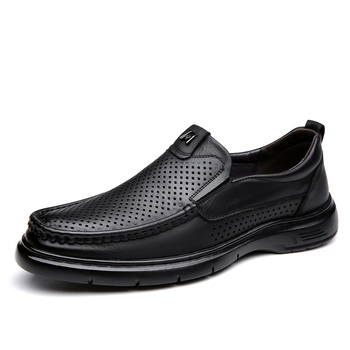 Ανδρικά casual loafers από γνήσιο δέρμα, slip-on, διατρητά καλοκαιρινά επαγγελματικά παπούτσια με μαλακή σόλα