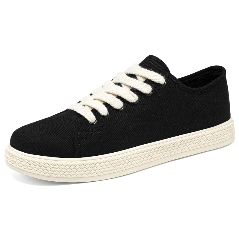 Ανδρικά ελαφρά διαπνέοντα καμβά sneakers, μινιμαλιστικό ρετρό στυλ, χαμηλό προφίλ με κορδόνια