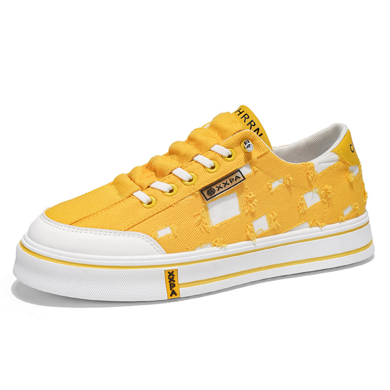 Muške slip-on tenisice s niskim gornjim dijelom, prozračni platneni gornji dio, perforirani dizajn, casual obuće za proljeće i ljeto
