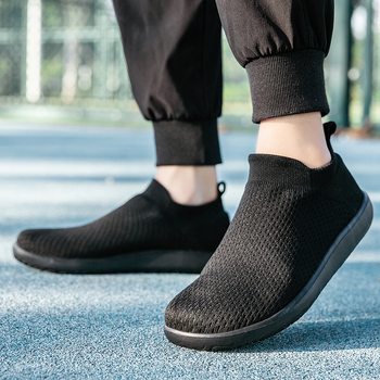 Muške slip-on tenisice sa širokim prstom, visokoe elastični gornji dio nalik čarapici, prozračne Flyknit mrežaste gornje, ljetne tenisice u barefoot stilu