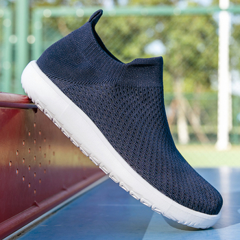 Muške slip-on tenisice sa širokim prstom, visokoe elastični gornji dio nalik čarapici, prozračne Flyknit mrežaste gornje, ljetne tenisice u barefoot stilu