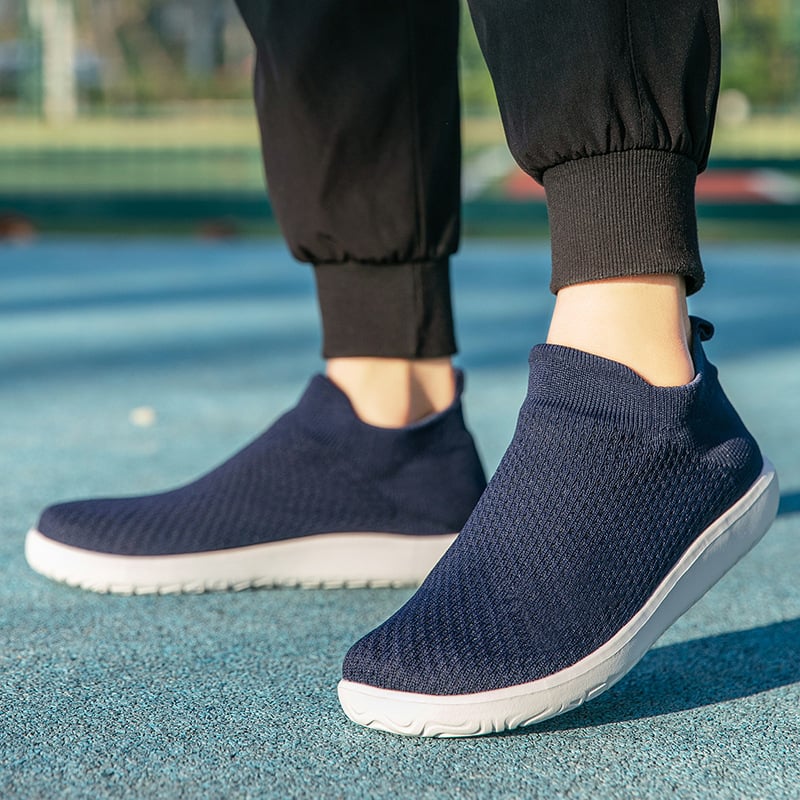 Muške slip-on tenisice sa širokim prstom, visokoe elastični gornji dio nalik čarapici, prozračne Flyknit mrežaste gornje, ljetne tenisice u barefoot stilu