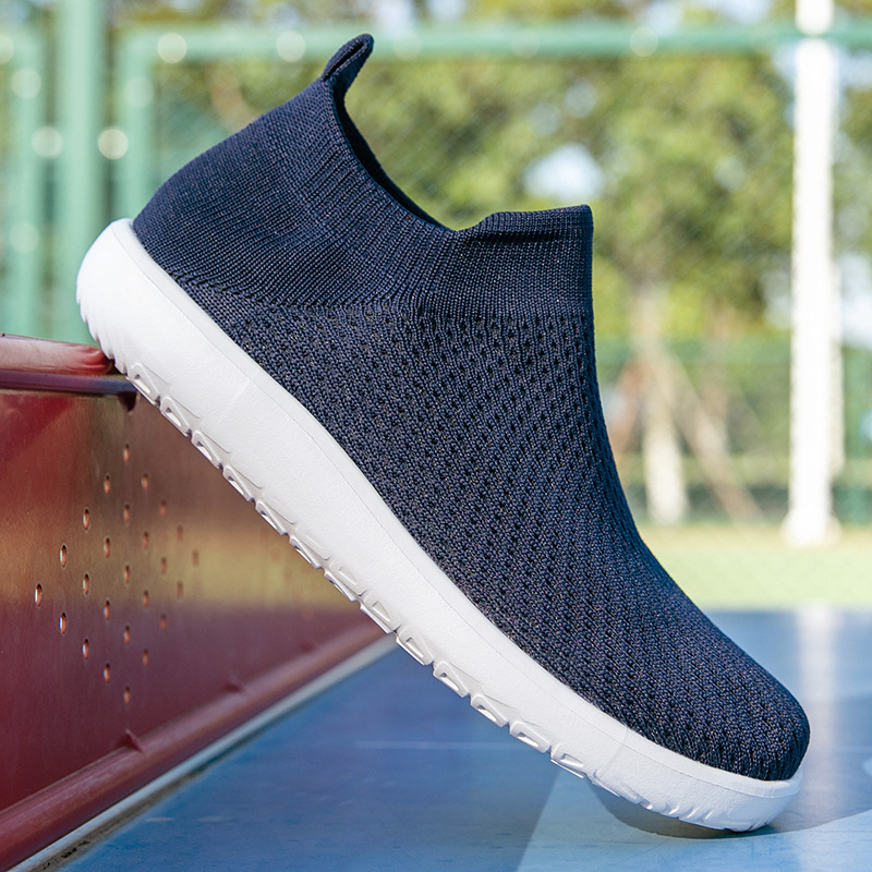 Muške slip-on tenisice sa širokim prstom, visokoe elastični gornji dio nalik čarapici, prozračne Flyknit mrežaste gornje, ljetne tenisice u barefoot stilu