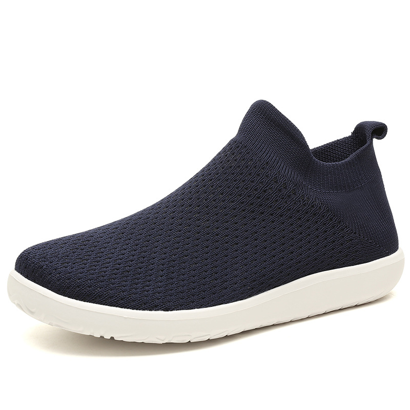 Muške slip-on tenisice sa širokim prstom, visokoe elastični gornji dio nalik čarapici, prozračne Flyknit mrežaste gornje, ljetne tenisice u barefoot stilu
