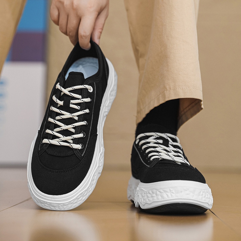 Adidași pentru bărbați cu talpă lavă, vară 2025, din pânză, moderni și versatili