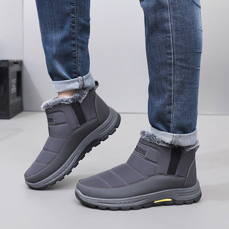 Muške zimske čizme za snijeg s debelim potplatom, lagane, otporne na klizanje, tople, slip-on