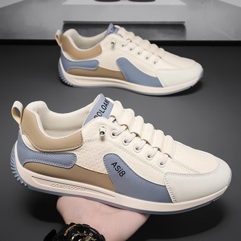 Muške casual tenisice – retro stil, srednje visine, prozračna umjetna koža, gumeni potplat, vezivanje, jesen 2025