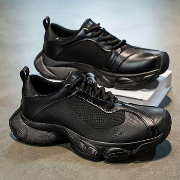 Ανδρικά sneakers με διαπνέουσα διχτυωτή επάνω επιφάνεια – άνετα, στιλ dad shoes, χαμηλό ύψος