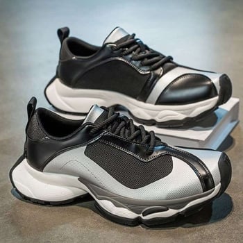Ανδρικά sneakers με διαπνέουσα διχτυωτή επάνω επιφάνεια – άνετα, στιλ dad shoes, χαμηλό ύψος
