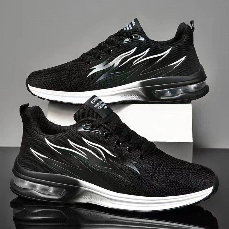 Ανδρικά αθλητικά παπούτσια Flyknit με διαπνέουσα άνω με πλέγμα, ελαφριά και με χοντρή σόλα, για άνοιξη και φθινοπωρο