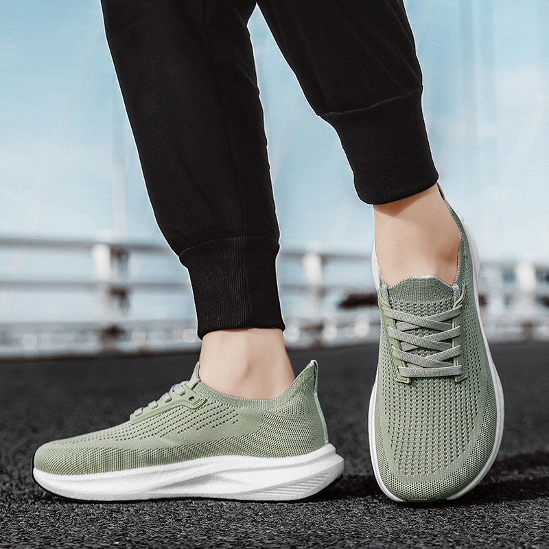 2025 Muške tenisice za trčanje s širokim vrhom i širokim krojem – prozračni Fly Knit gornji dio, apsorpcija udara, lagane sportske tenisice