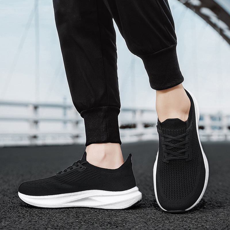 2025 Muške tenisice za trčanje s širokim vrhom i širokim krojem – prozračni Fly Knit gornji dio, apsorpcija udara, lagane sportske tenisice