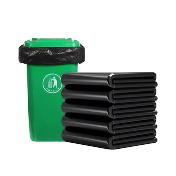 HDPE vreća za otpad od 120 L, komercijalna, dimenzije 100 x 120 cm, ekstra debela, ravno otvaranje, crna, pakiranje 500 komada