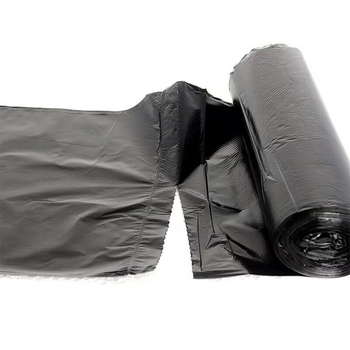 Crne vreće za smeće od novog materijala, s plosnim otvorom, za kućnu upotrebu, 45×50 cm