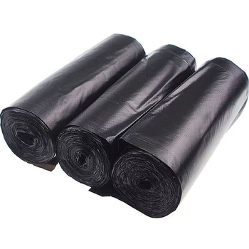 Crne vreće za smeće od novog materijala, s plosnim otvorom, za kućnu upotrebu, 45×50 cm