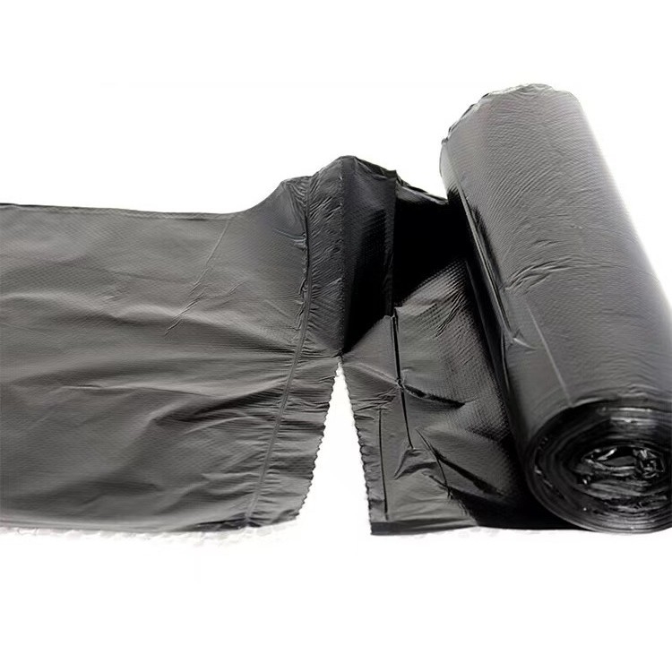 Crne vreće za smeće od novog materijala, s plosnim otvorom, za kućnu upotrebu, 45×50 cm