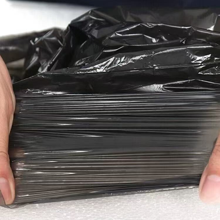 Crne vreće za smeće od novog materijala, s plosnim otvorom, za kućnu upotrebu, 45×50 cm