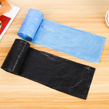 Kućne crne vrećice za otpad, debeli plastični materijal, perforirane, ravni otvor, za kućnu upotrebu, na skladištu, veleprodajni paket