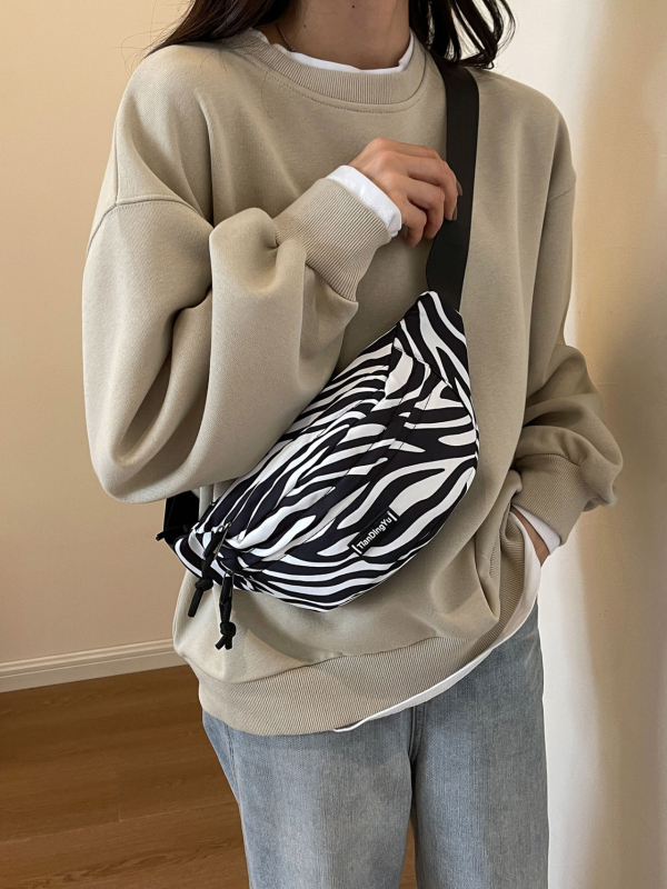 Damska crossbody torbica s leopard uzorkom, korejskog stila, svestrana za pojas i torzo