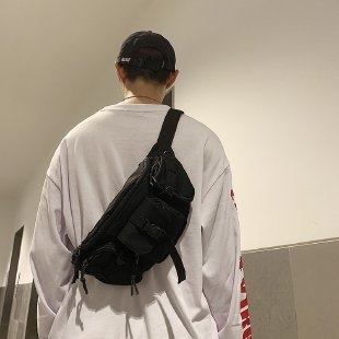 Nylon crossbody torba, unisex, japanski gradski stil, korejski i hongkonški utjecaji, mala torba za svakodnevnu uporabu, proljeće 2025