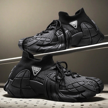 Muške Flyknit tenisice s mrežastim gornjim dijelom, jesenski 2025 model, casual sportske tenisice s debelim potplatom