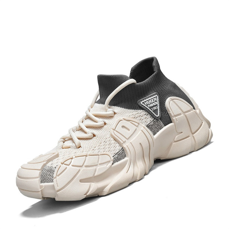 Muške Flyknit tenisice s mrežastim gornjim dijelom, jesenski 2025 model, casual sportske tenisice s debelim potplatom