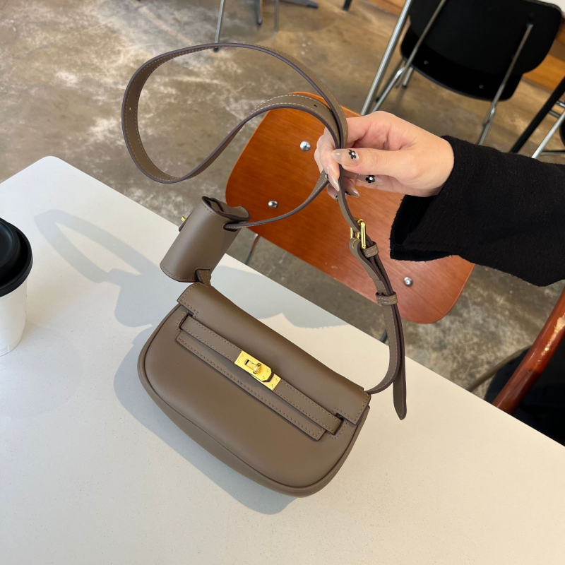 Torba od prave kože u stilu sedla, Moove Tangyuan Kelly, dvostruka funkcija, mini torba za struk ili crossbody za žene
