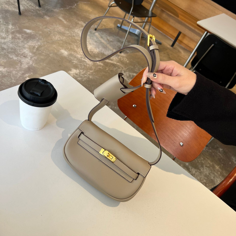 Torba od prave kože u stilu sedla, Moove Tangyuan Kelly, dvostruka funkcija, mini torba za struk ili crossbody za žene