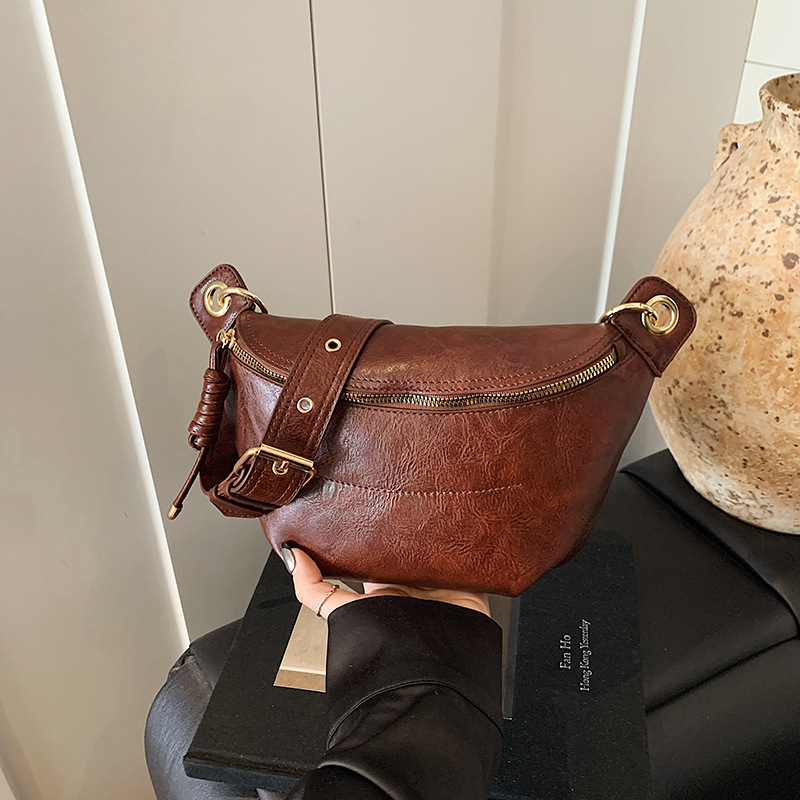 2025 nova retro dizajnerska ženska torba s širokim remenom, crossbody, svakodnevna i svestrana