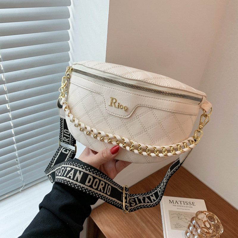 Ženska pojas torba s lančanim vezom, minimalistički trendovski stil, crossbody torba u korejskom stilu