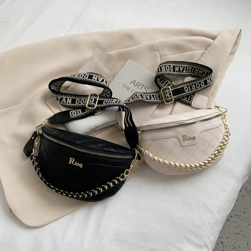 Ženska pojas torba s lančanim vezom, minimalistički trendovski stil, crossbody torba u korejskom stilu