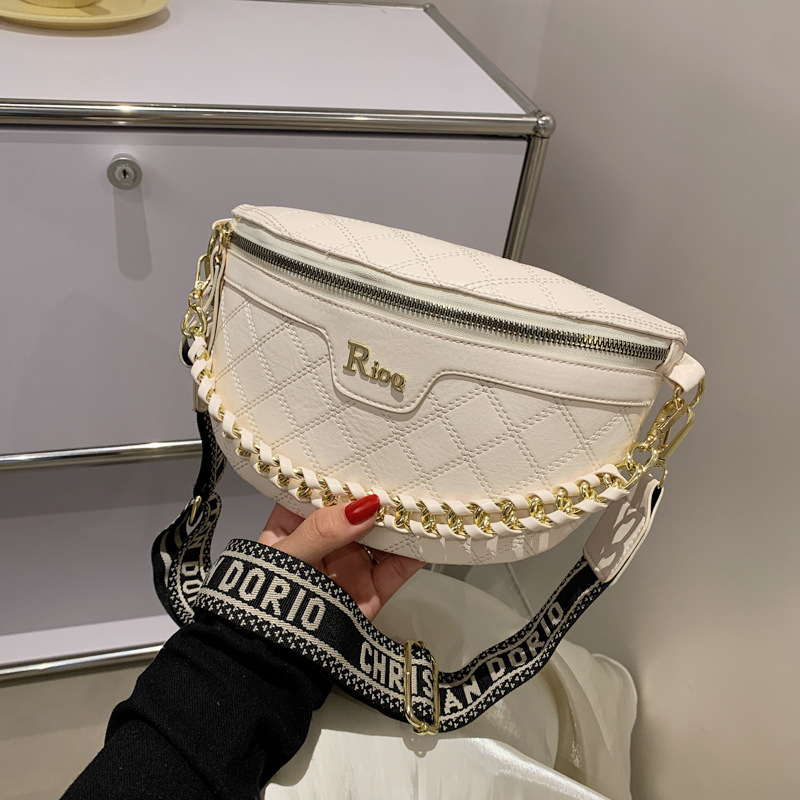 Ženska pojas torba s lančanim vezom, minimalistički trendovski stil, crossbody torba u korejskom stilu