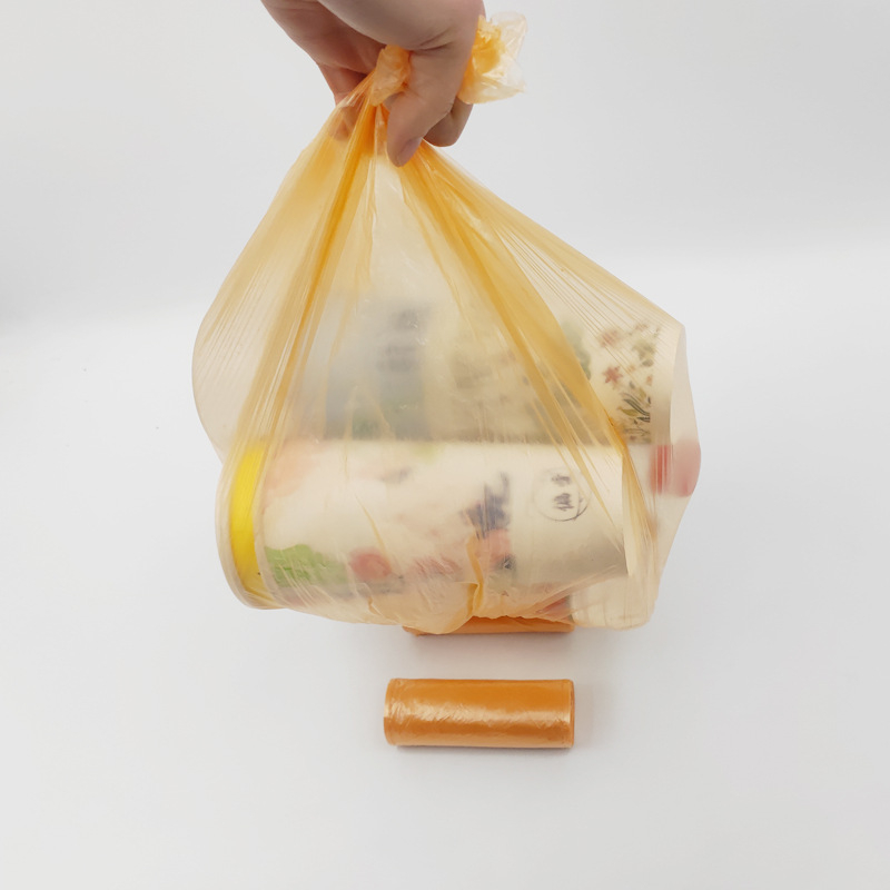 Narančaste vrećice za kućno smeće sa plosnim otvorom, srednje veličine, višebojne plastične vrećice