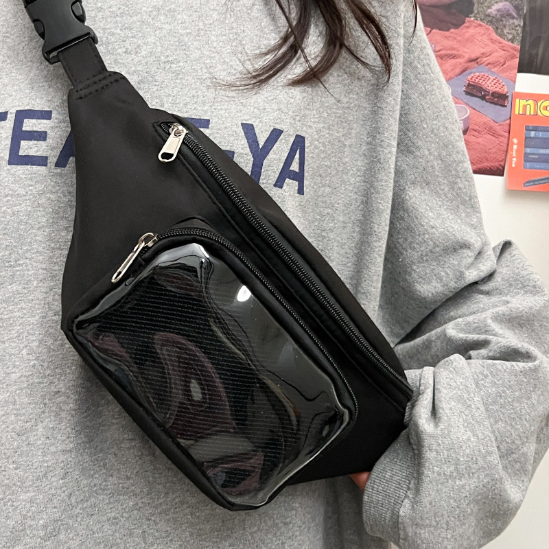 Harajuku-inspirirana vodootporna prozirna torbica za prsa za žene, crossbody torba