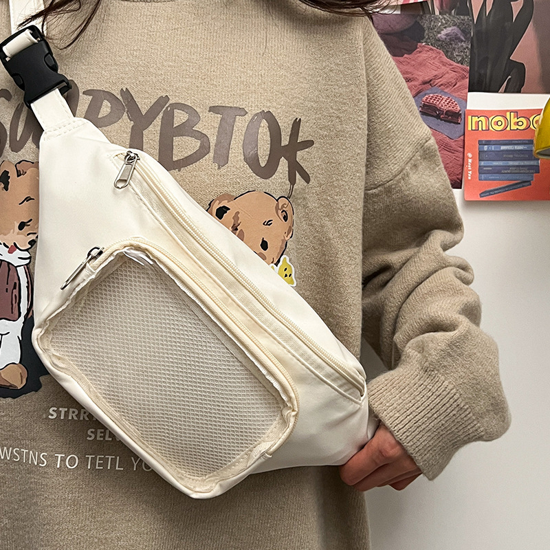 Harajuku-inspirirana vodootporna prozirna torbica za prsa za žene, crossbody torba