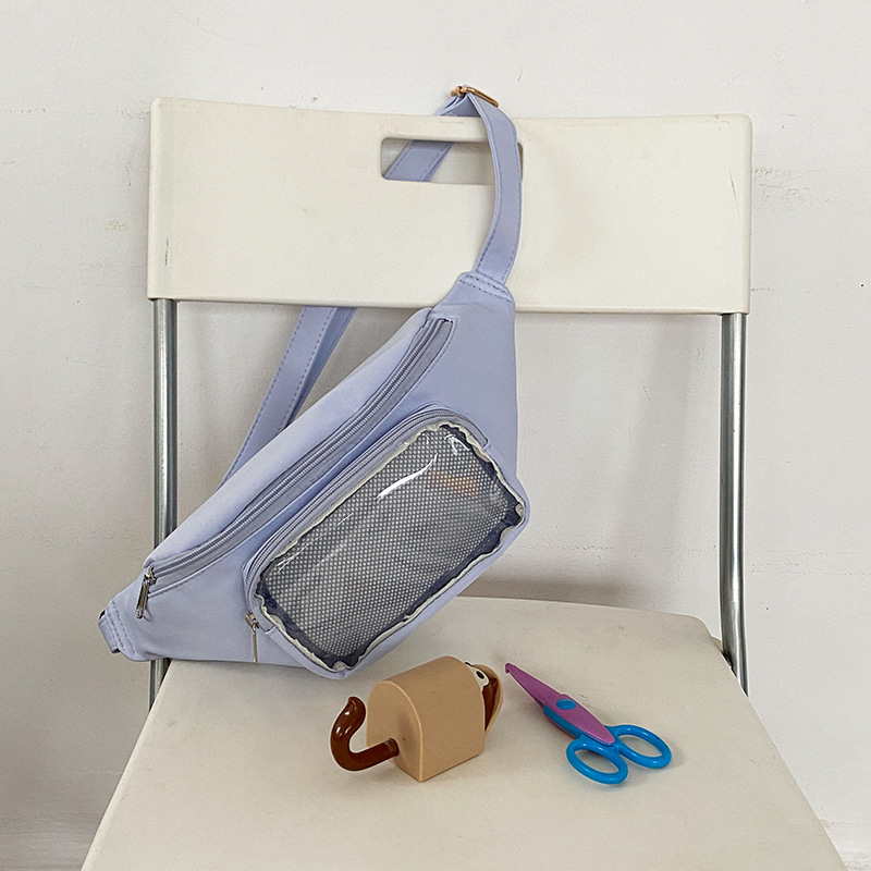 Harajuku-inspirirana vodootporna prozirna torbica za prsa za žene, crossbody torba