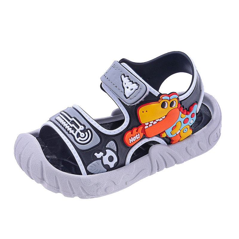 Dječje ljetne sandale za dječake, s Velcro trakom, mekanim potplatom, PVC plažne cipele