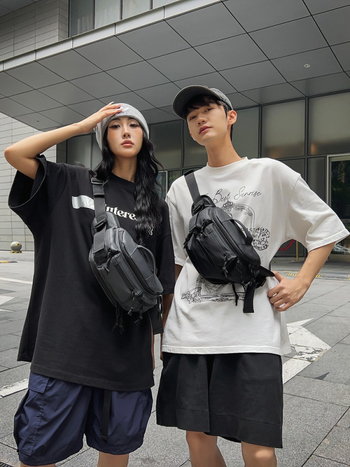 Ženska funkcionalna torba za prsa, crossbody torba za vožnju, vodootporna Oxford tkanina, torba za struk