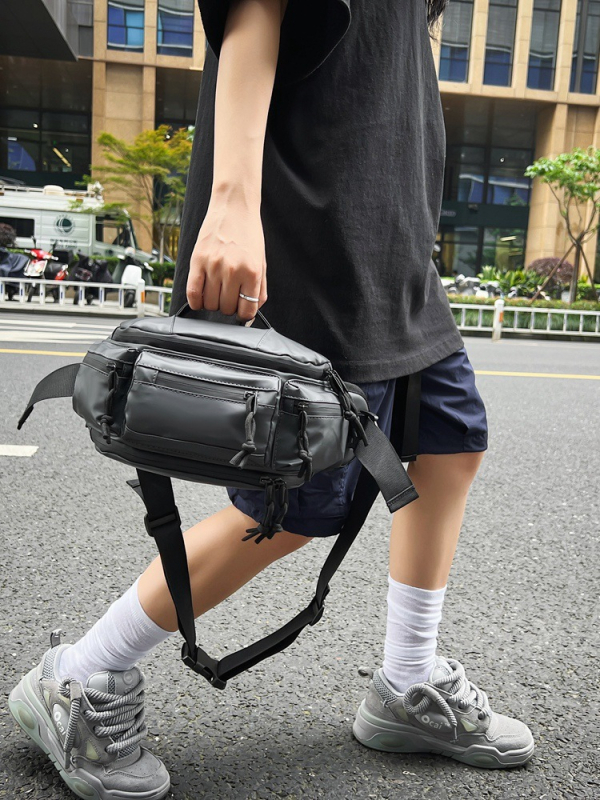 Ženska funkcionalna torba za prsa, crossbody torba za vožnju, vodootporna Oxford tkanina, torba za struk