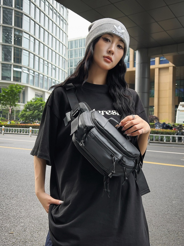 Ženska funkcionalna torba za prsa, crossbody torba za vožnju, vodootporna Oxford tkanina, torba za struk