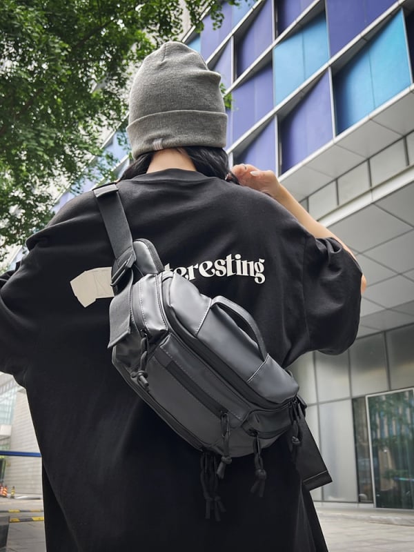 Ženska funkcionalna torba za prsa, crossbody torba za vožnju, vodootporna Oxford tkanina, torba za struk
