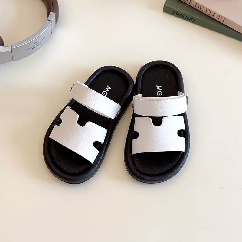 Gyerekek slip-on strandpapucs, nyár 2025, koreai stílus, puha talp