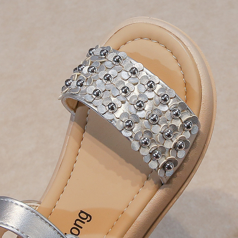 Princevske sandale za djevojčice, ljeto 2025, otvoreni prst, meka podloga
