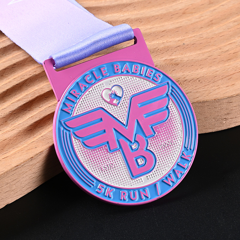 Metalna medalja za maraton s emajl pločom za školska natjecanja u atletici