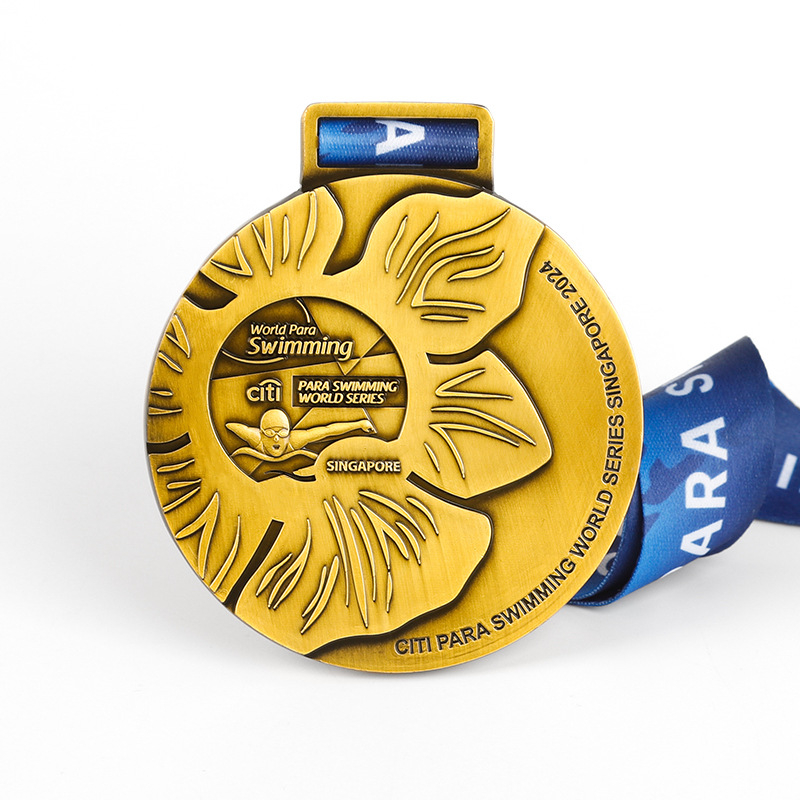Prilagođene metalne medalje zlatne, srebrne i brončane za događaje, maratone i plivačka natjecanja, emajlirane