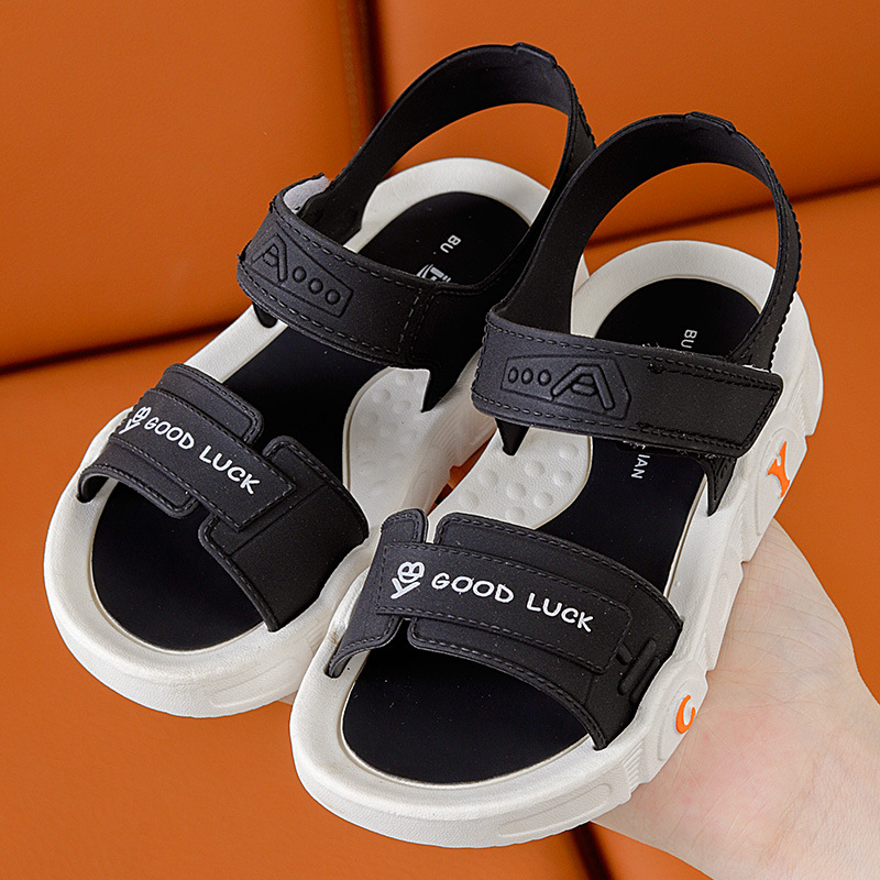 Dječje kamuflažne PVC sandale za plažu s mekanom podlogom, protuklizne, otvoreni prsti, Velcro zatvarač, ljetna casual obuća